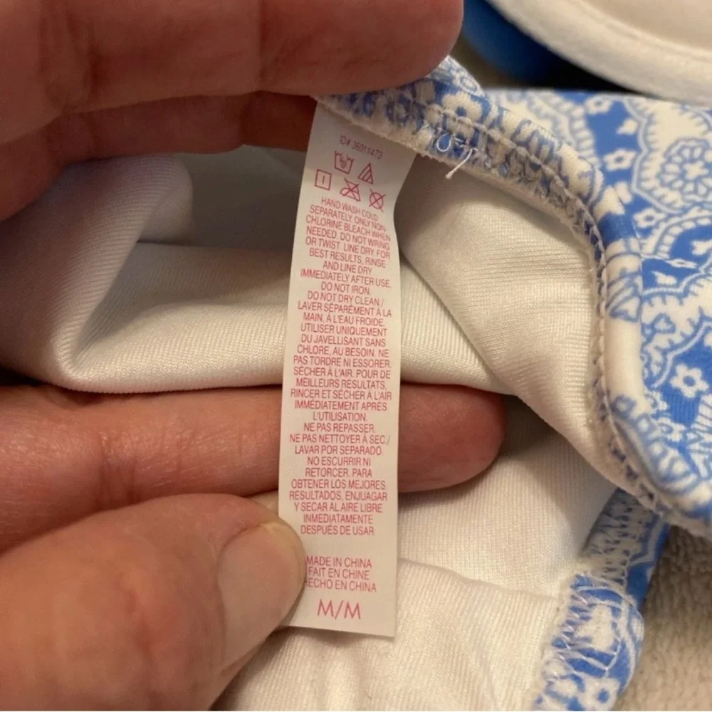 Victoria's Secret Blue and White Paisley Bombshell Bikini
